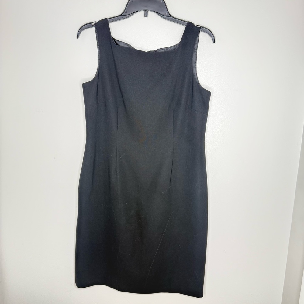Anne Klein Women’s Size 10 Petite Suit Dress Black Business Casual Sleeveless